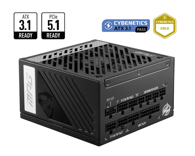 MSI MPG A1000G PCIE5 1000 W · fotografía oficial.