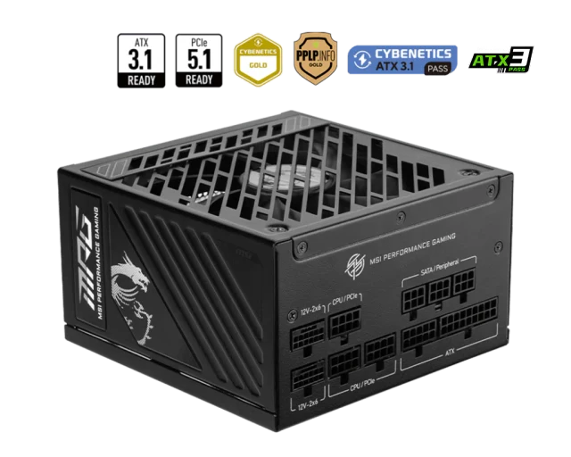 MSI MPG A850GS PCIE5 850 W · fotografía oficial.