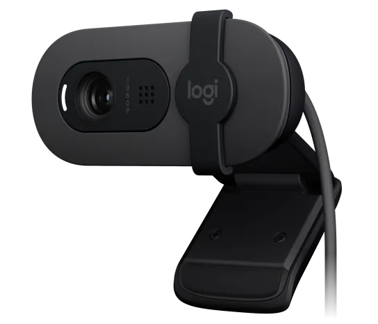 Logitech Brio 100 grafito con tapa de privacidad y clip para monitor
