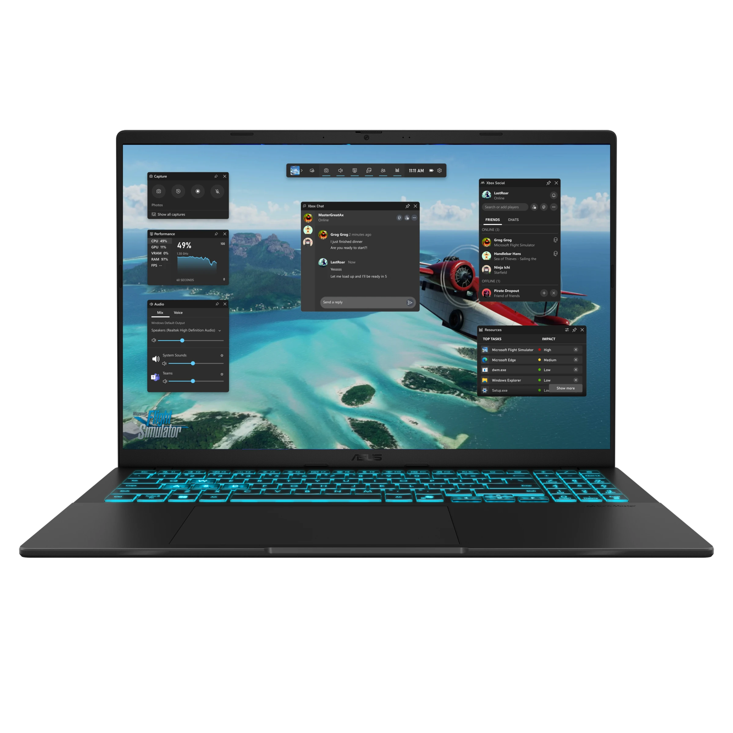 ASUS Gaming V16 V3607VJ-TK185W negro, imagen oficial del fabricante.