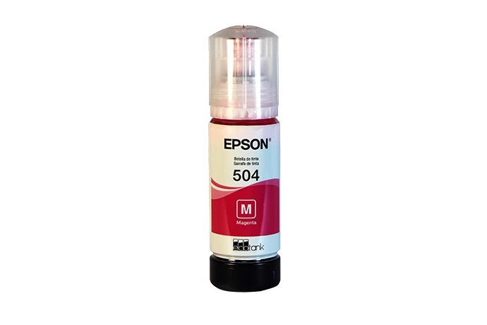 Epson T504 · Tinta magenta · fotografía del fabricante.