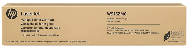 HP W9152MC · Tóner LaserJet Managed amarillo · Empaque original.