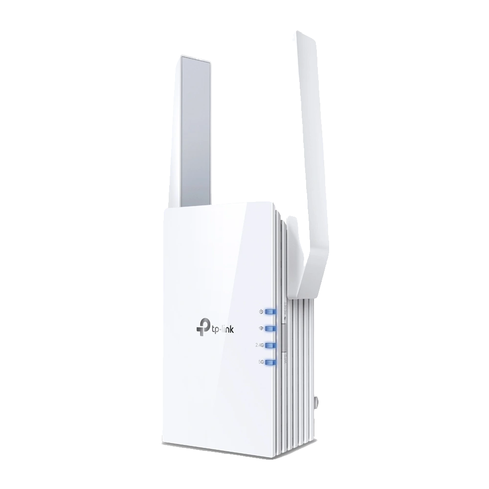 TP-Link RE705X: vista en perspectiva, fotografía oficial del fabricante.