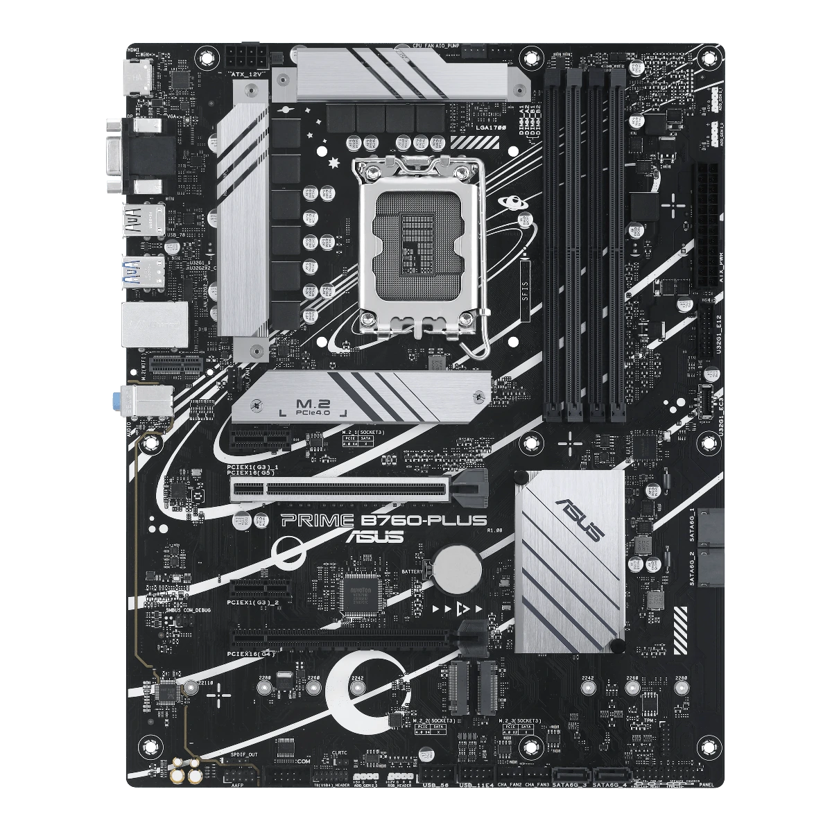 ASUS Prime B760-PLUS DDR5 · vista frontal.